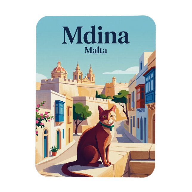 Mdina Malta Magnet (Vertical)