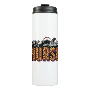 MDS Coordinator Nurse Vintage Leopard Shirt Design Thermal Tumbler