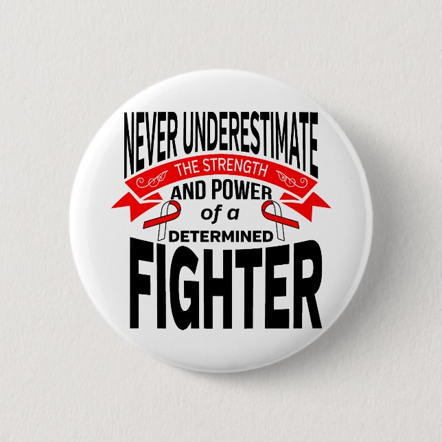 MDS (Myelodysplastic Syndromes) Determined Fighter 6 Cm Round Badge (Front)