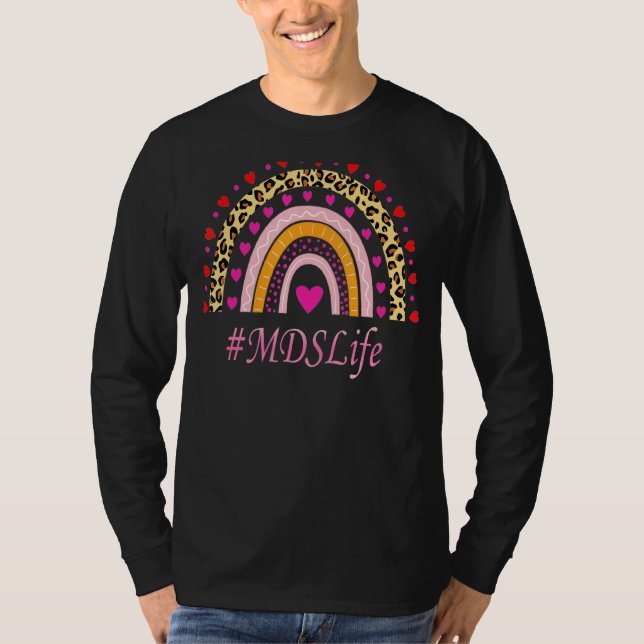 Mds Nurse Leopard Rainbow Nurse's Week T-Shirt (Front)