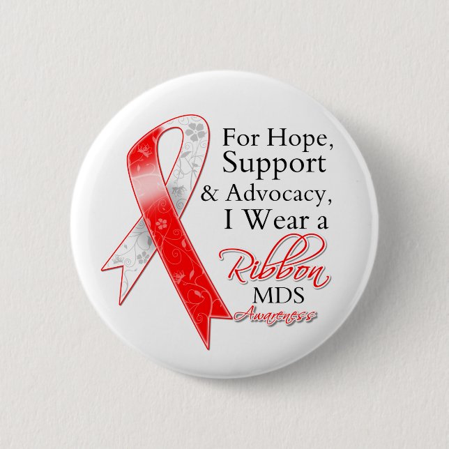MDS Support Hope Awareness 6 Cm Round Badge (Front)