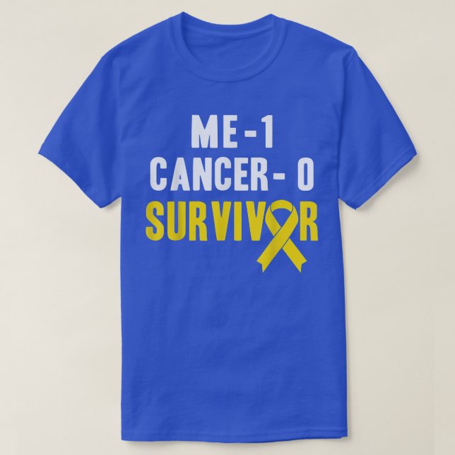 Me 1 Cancer 0 - Childhood Cancer Survivor  T-Shirt (Design Front)