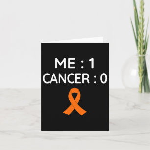 Me 1 Cancer 0 Leukaemia Awareness Card