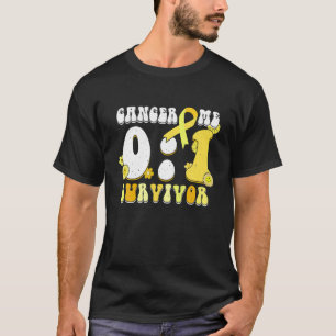 Me 1 Cancer 0 Retro Childhood Cancer Survivor T-Shirt