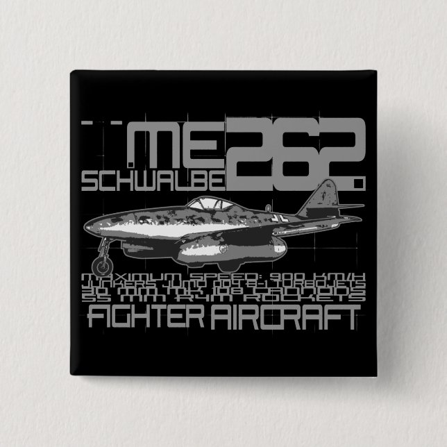 Me 262 Schwalbe 15 Cm Square Badge (Front)
