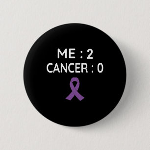 Me 2 Cancer 0 Pancreatic Cancer Awareness  6 Cm Round Badge