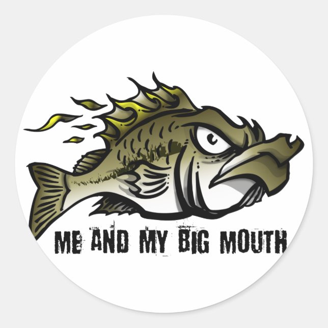 Me and my Big Mouth Classic Round Sticker (Front)