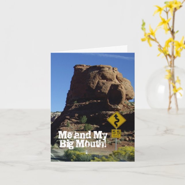 Me and My Big Mouth - I'm Sorry! Greeting Card (Yellow Flower)