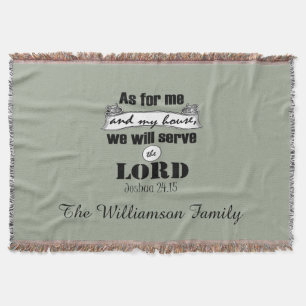 Me and My House Verse with Family Name Throw Blanket