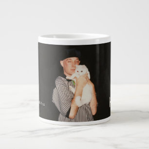 Me and My Lovey Cat Photo Monogram Large Coffee Mug