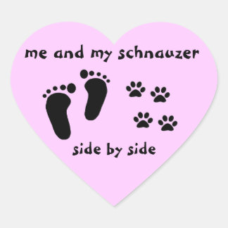 Me and My Schnauzer Heart Sticker