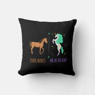 Me As Aunt Or Aunts Horse Unicorn Gift Cushion