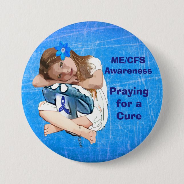 ME/CFS Awareness "Girl of Hope" 7.5 Cm Round Badge (Front)