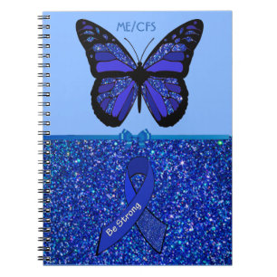 ME/CFS Blue Awareness Ribbon and Butterfly Notebook