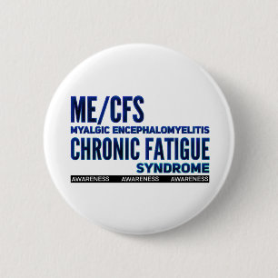 ME/CFS Chronic Fatigue Awareness Blues 6 Cm Round Badge