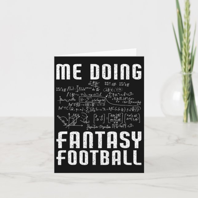 Me Doing Fantasy Football Draught Day Funny Fantas Card (Front)