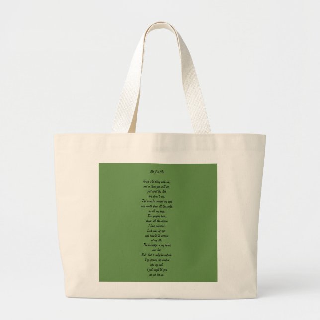 me for me poem on tote (Front)