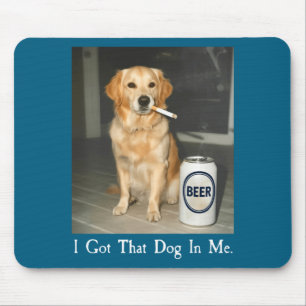 Me Got Dog Golden Retriever Smoking Mouse Pad