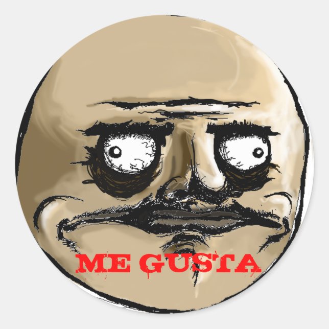 ME GUSTA CLASSIC ROUND STICKER (Front)