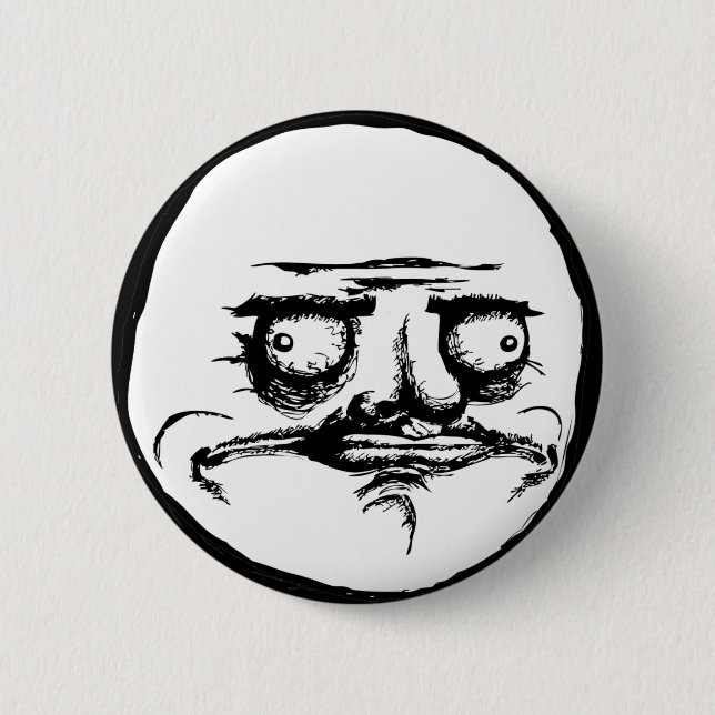 Me Gusta Face 6 Cm Round Badge (Front)
