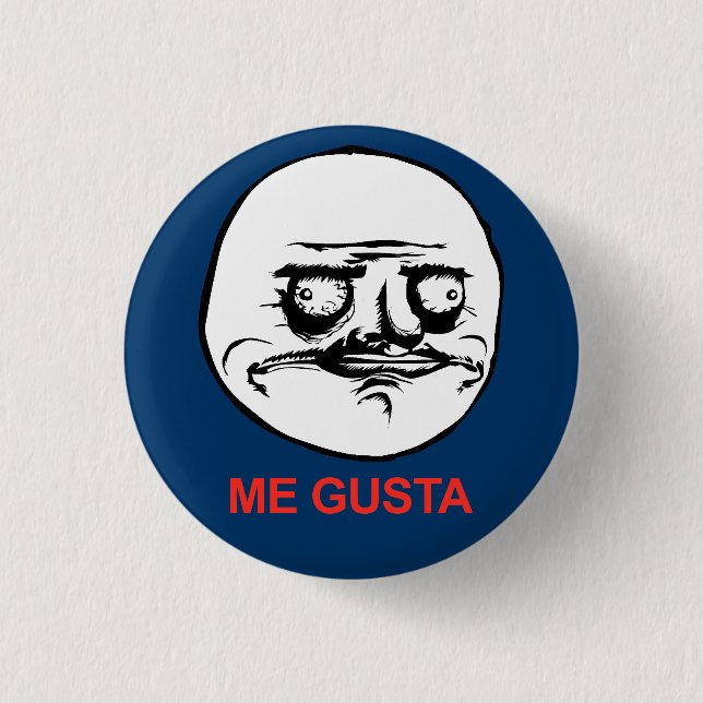 Me Gusta Face Meme 3 Cm Round Badge (Front)