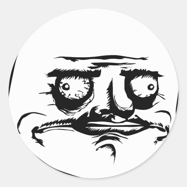 Me Gusta Face Meme Classic Round Sticker (Front)