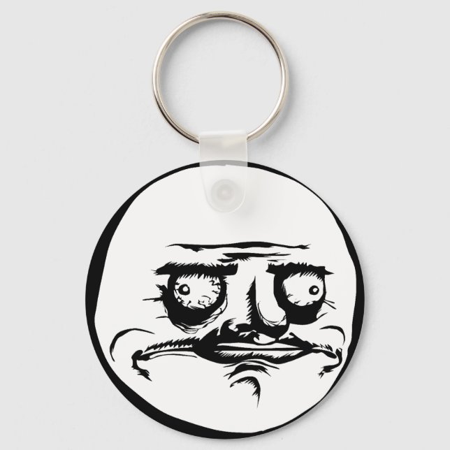 Me Gusta Face Meme Key Ring (Front)