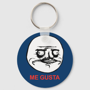 Me Gusta Face Meme Key Ring