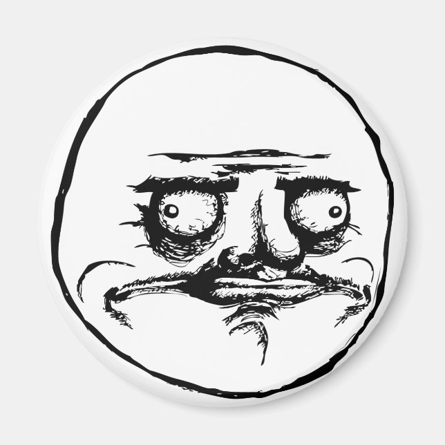 me gusta face rage face meme humour lol rofl magnet (Front)