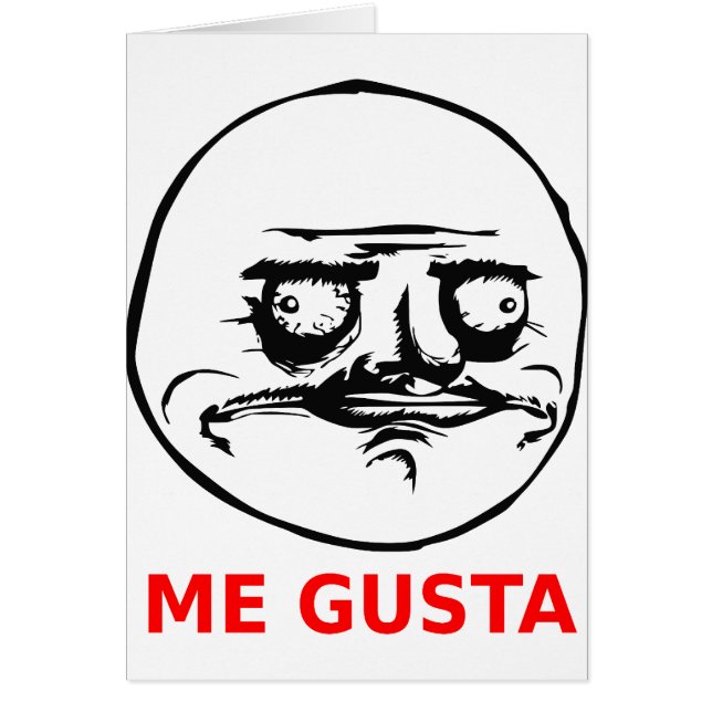 Me Gusta Face with Text (Front)