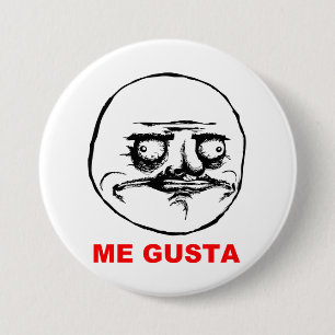 Me Gusta Rage Face Meme 7.5 Cm Round Badge
