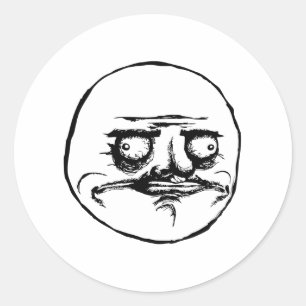 Me Gusta Rage Face Meme Classic Round Sticker