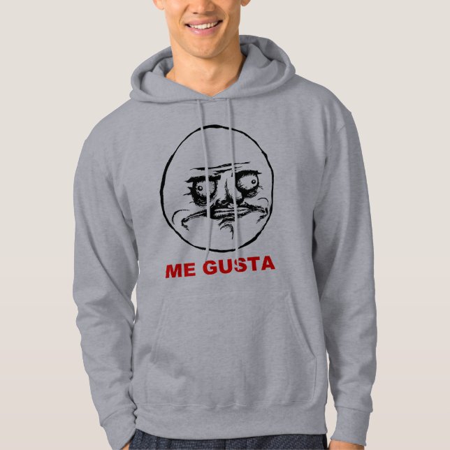 Me Gusta Rage Face Meme Hoodie (Front)