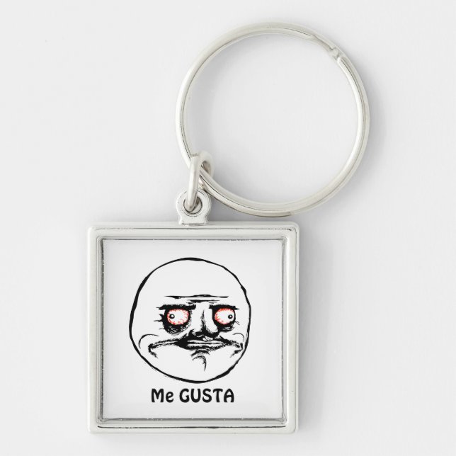Me Gusta raging comic face Key Ring (Front)
