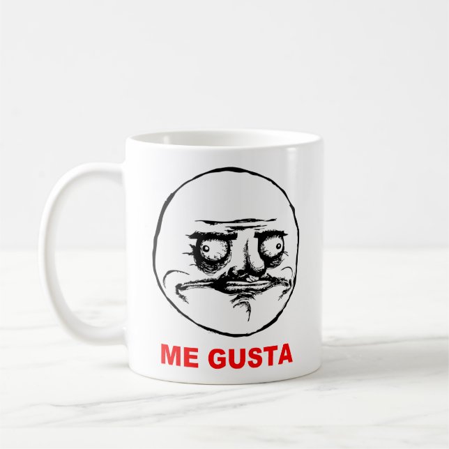 Me Gusta (text) Coffee Mug (Left)