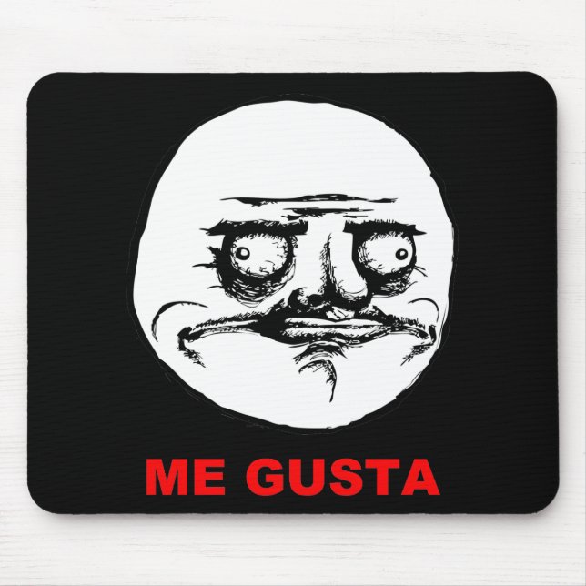 Me Gusta (text) Mouse Pad (Front)