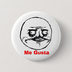 Me Gusta Text Style 6 Cm Round Badge