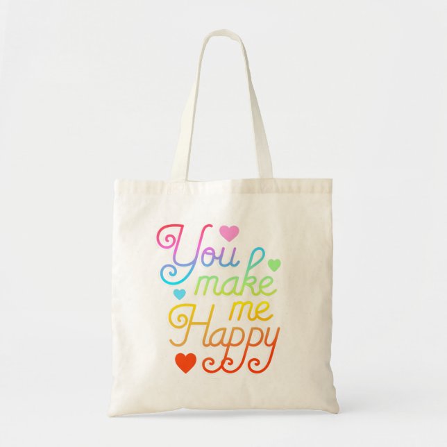 Me haces feliz  tote bag (Front)