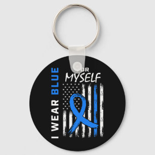Me I Wear Blue For Myself Diabetes Awareness Ameri Key Ring