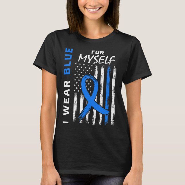 Me I Wear Blue For Myself Diabetes Awareness Ameri T-Shirt (Front)