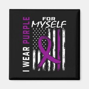 Me I Wear Purple For Myself Pancreatic Cancer Awar Magnet