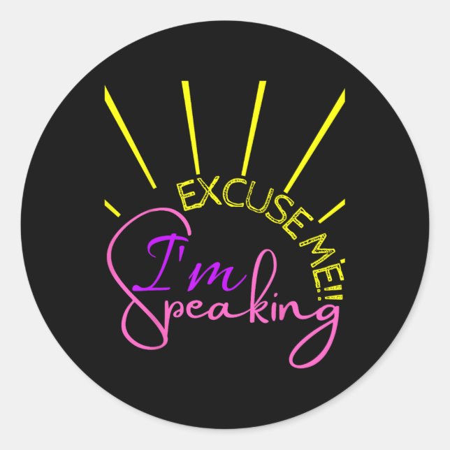 Me I'm Speaking Funny Kamala Harris 2  Classic Round Sticker (Front)