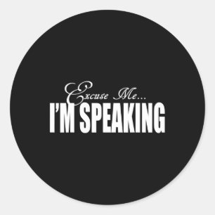 Me... I'm Speaking Harris Pence Debate  Classic Round Sticker