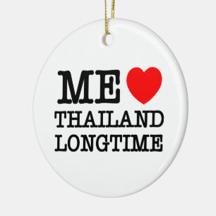 ME LOVE THAILAND LONGTIME CERAMIC TREE DECORATION