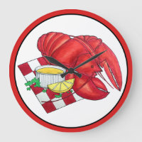 ME Maine Lobster Shack Seafood Dinner Red Gingham