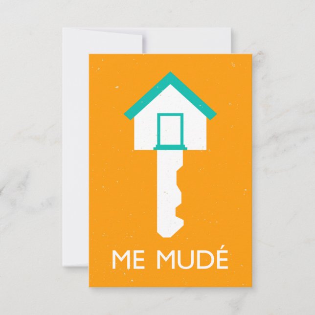 me mude llave de casa invitation (Front)