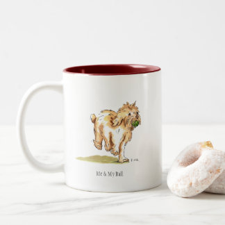 'Me & My Ball' Cockapoo Two Toned Mug