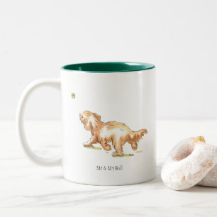 'Me & My Ball' Cockapoo Two Toned Mug