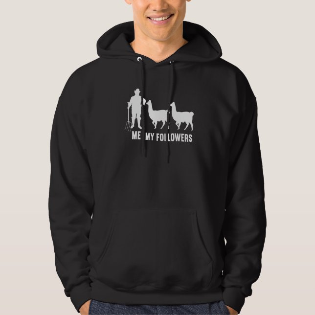 Me My Followers Alpaca Llama Alpacas Alpaca Alpaca Hoodie (Front)