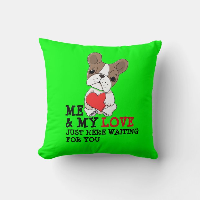 ME & MY LOVE_Throw Pillow Green4 (Front)